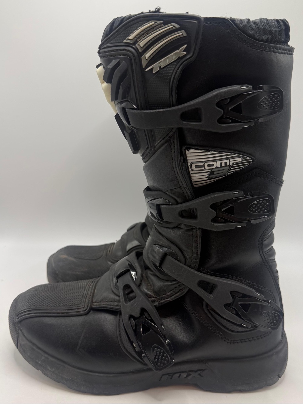Fox Racing Comp 3 Youth Motocross Boots Y5 EU 37.5 Black MX Dirt Bike ATV